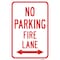 Signmission No Parking Fire Lane With Double Arrow, Heavy-Gauge Aluminum, 12" x 18", A-1218-25041 A-1218-25041 - alternate 1